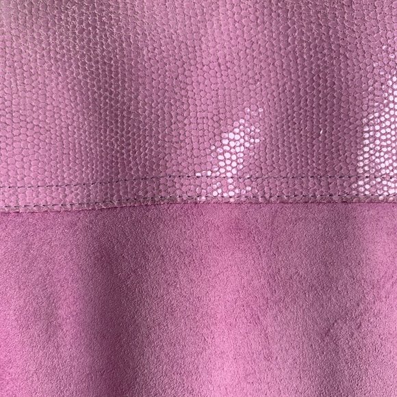 ST JOHNS SPORT MARIE GRAY WOMENS LILAC PURPLE EMBOSSED LEATHER SUEDE JACKET SZ S - Picture 13 of 16